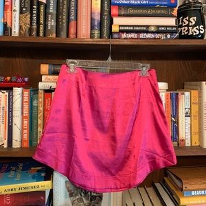 Shein Hot Pink Silk Skirt